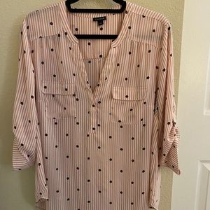 {torrid} pink + white stripe polka dot Harper